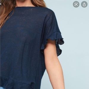 Anthropologie Eri + Ali Ruffle top